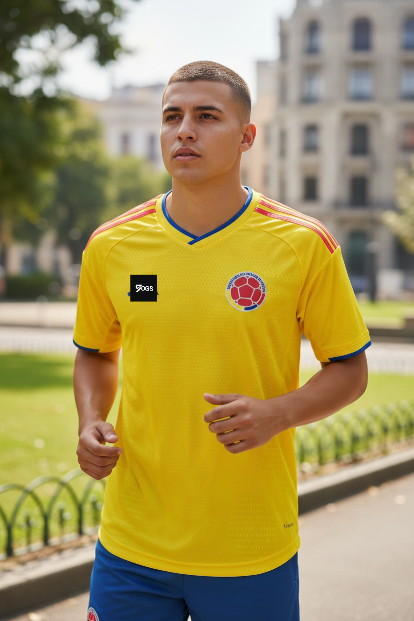 CAMISETA LOCAL SELECCIÓN COLOMBIA 26 VERSIÓN JUGADOR.